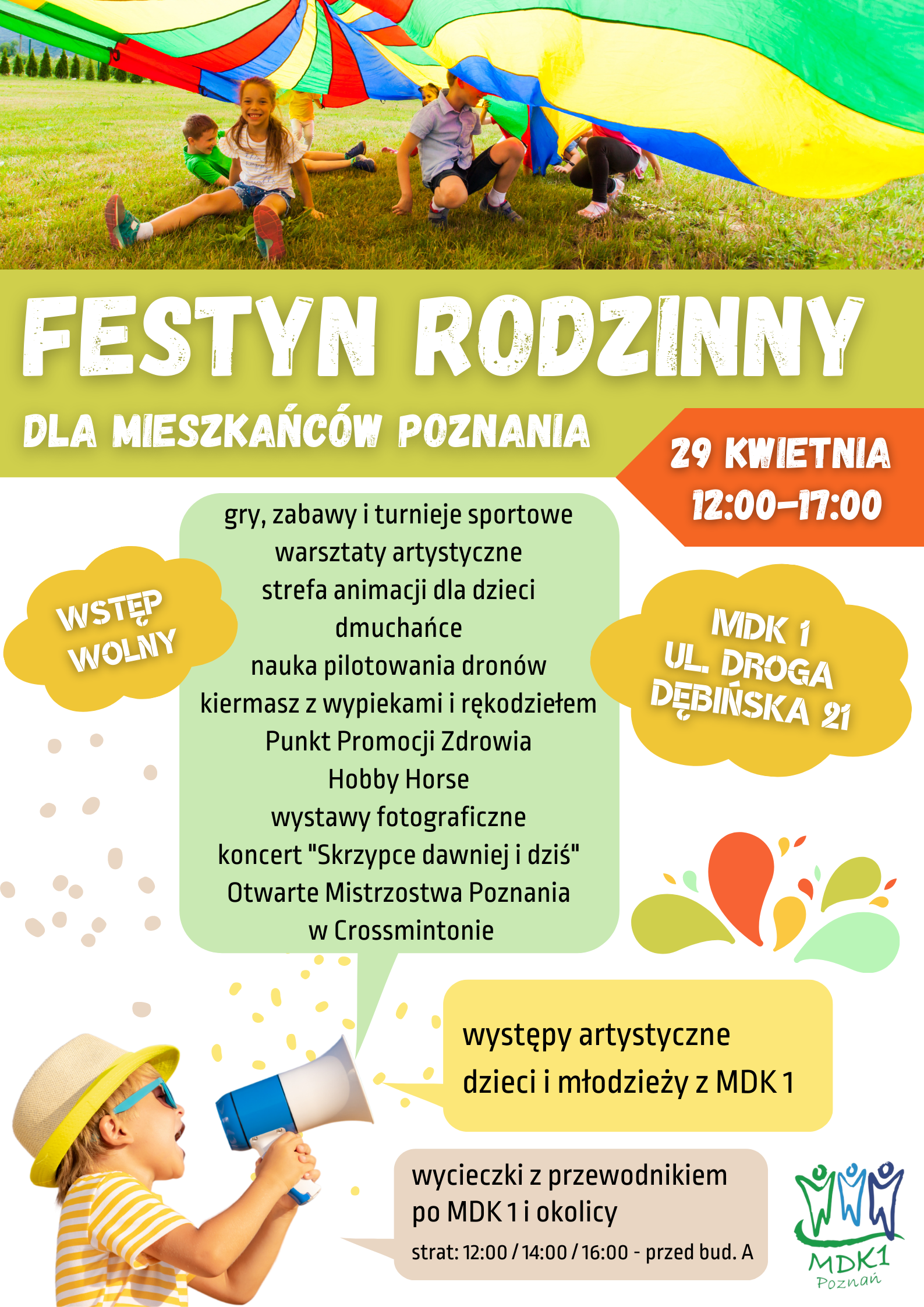 FESTYN RODZINNY dla dużych i małych mieszkańców Poznania - plakat