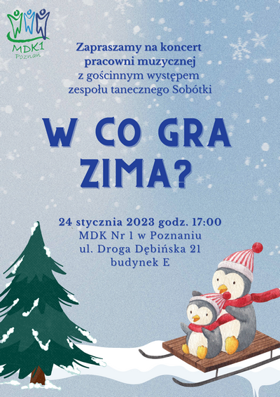 Koncert "W co gra zima?" - plakat