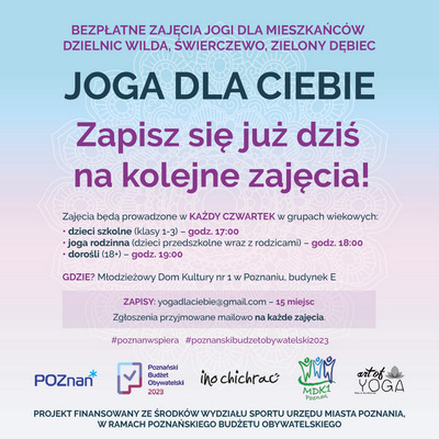 Joga dla dzieci wczesnoszkolnych (klasy 1-3) - wolne miejsca - plakat