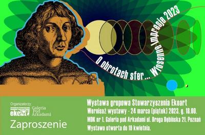 Wystawa "O obrotach sfer... Wiosenne impresje" - plakat