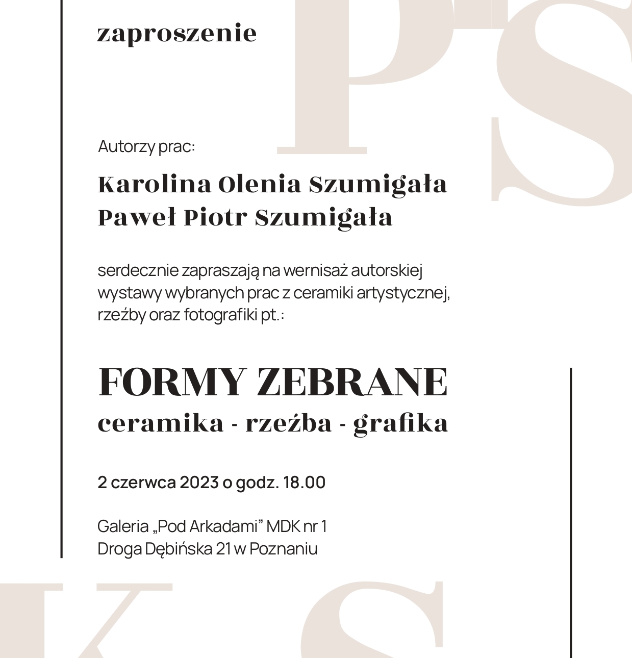 zaproszenie FORMY ZEBRANE - plakat