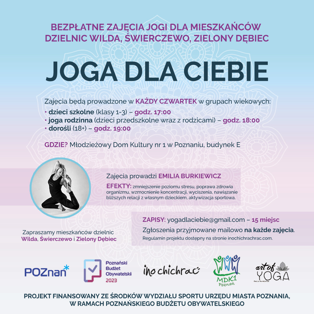 Joga dla dzieci wczesnoszkolnych (klasy 1-3) - wolne miejsca - plakat