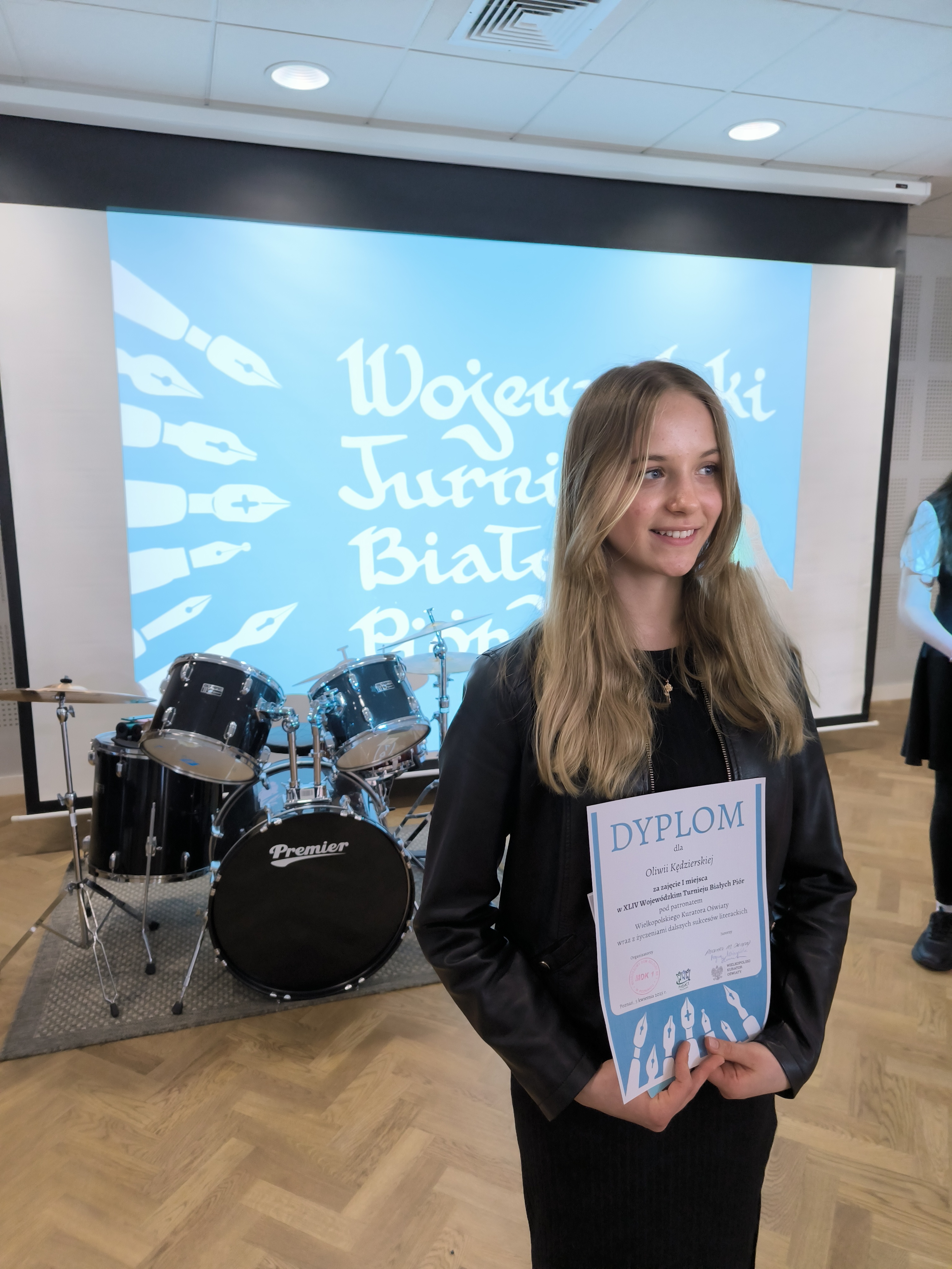 Laureatka XLIV Wojewódzkiego Turnieju Białych Piór podczas finału.