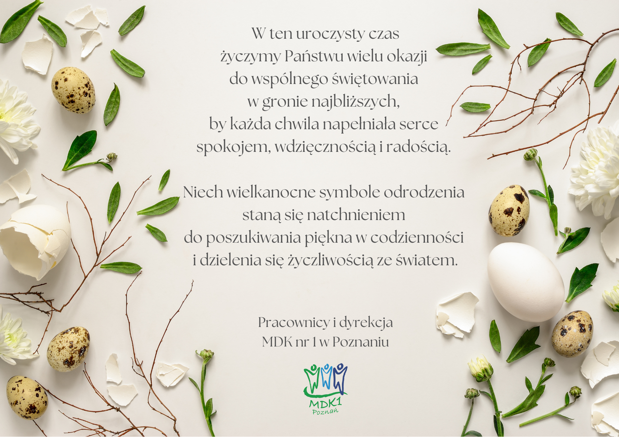 Wielkanoc 2025 życzenia od pracowników i dyrekcji