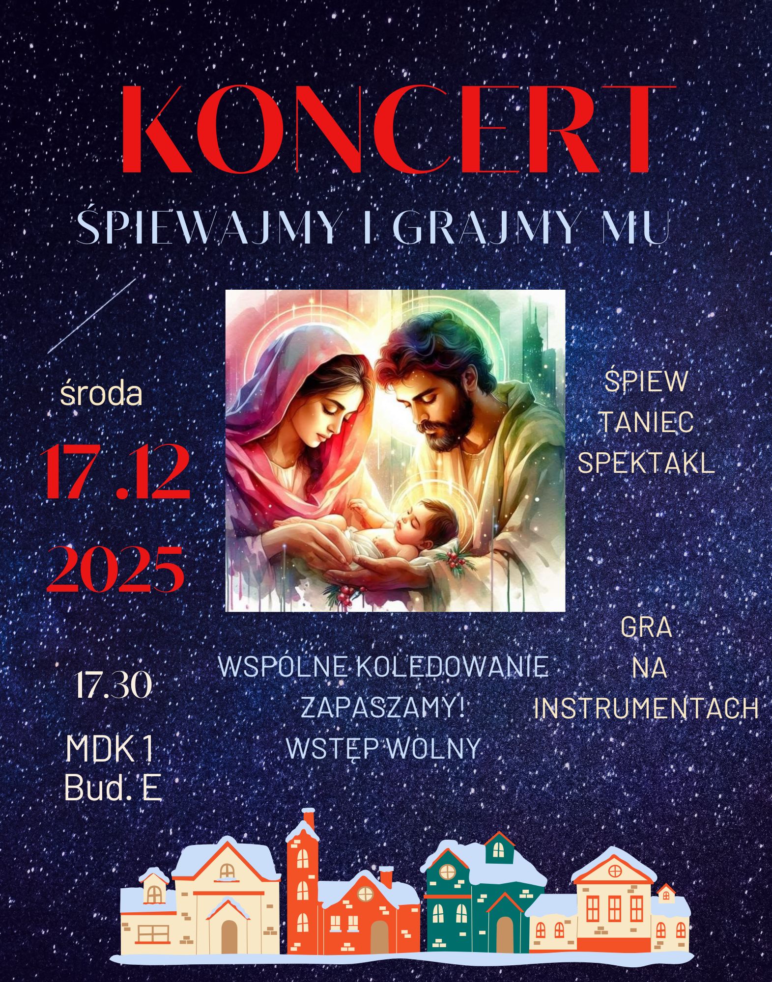 Zaproszenie na koncert - plakat informacyjny