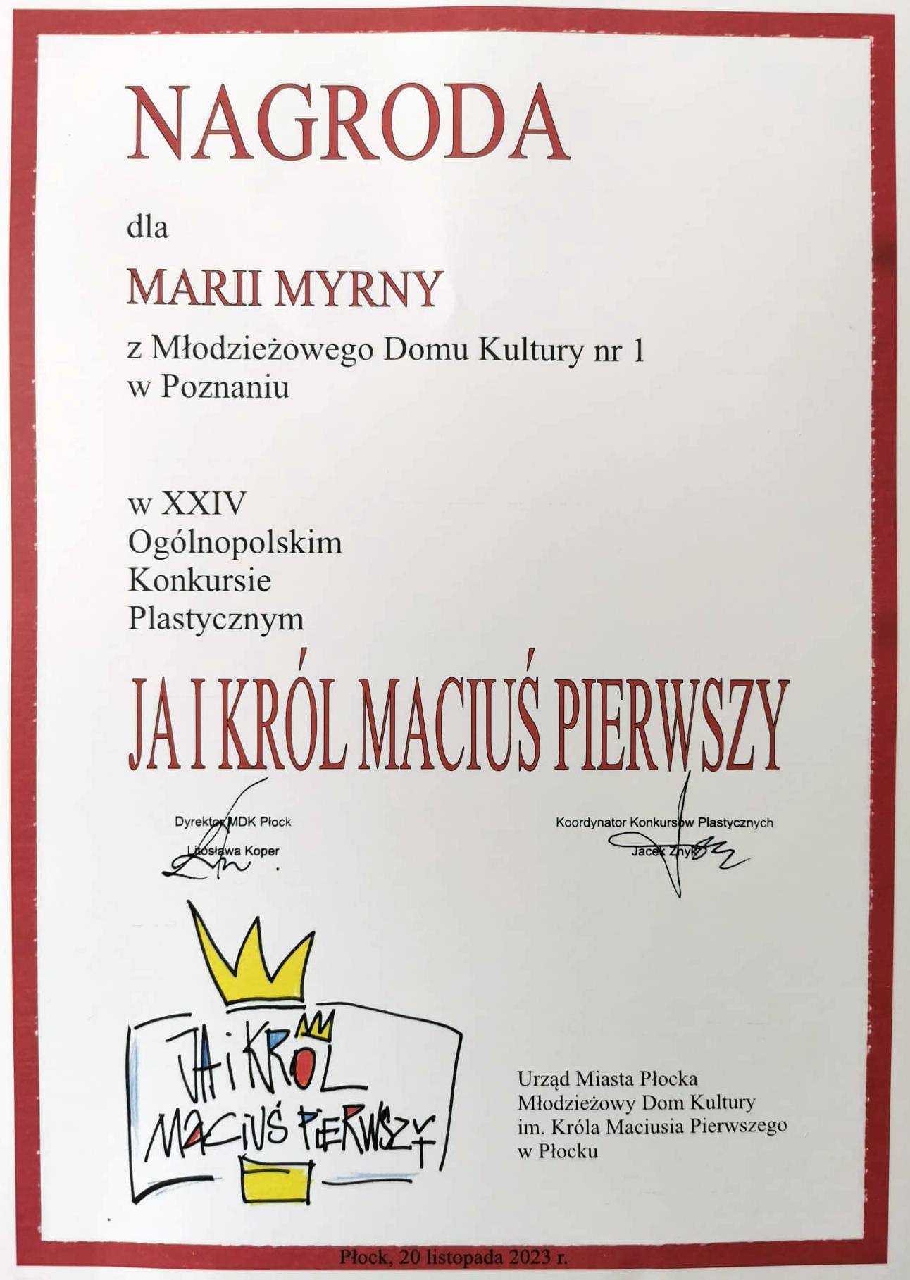 dyplom M.Myrna